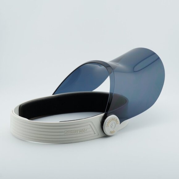 Dior DIORPACIFIC V1U 96B0 Sunglasses White Geometric Frame, Blue Lenses - Picture 9 of 12